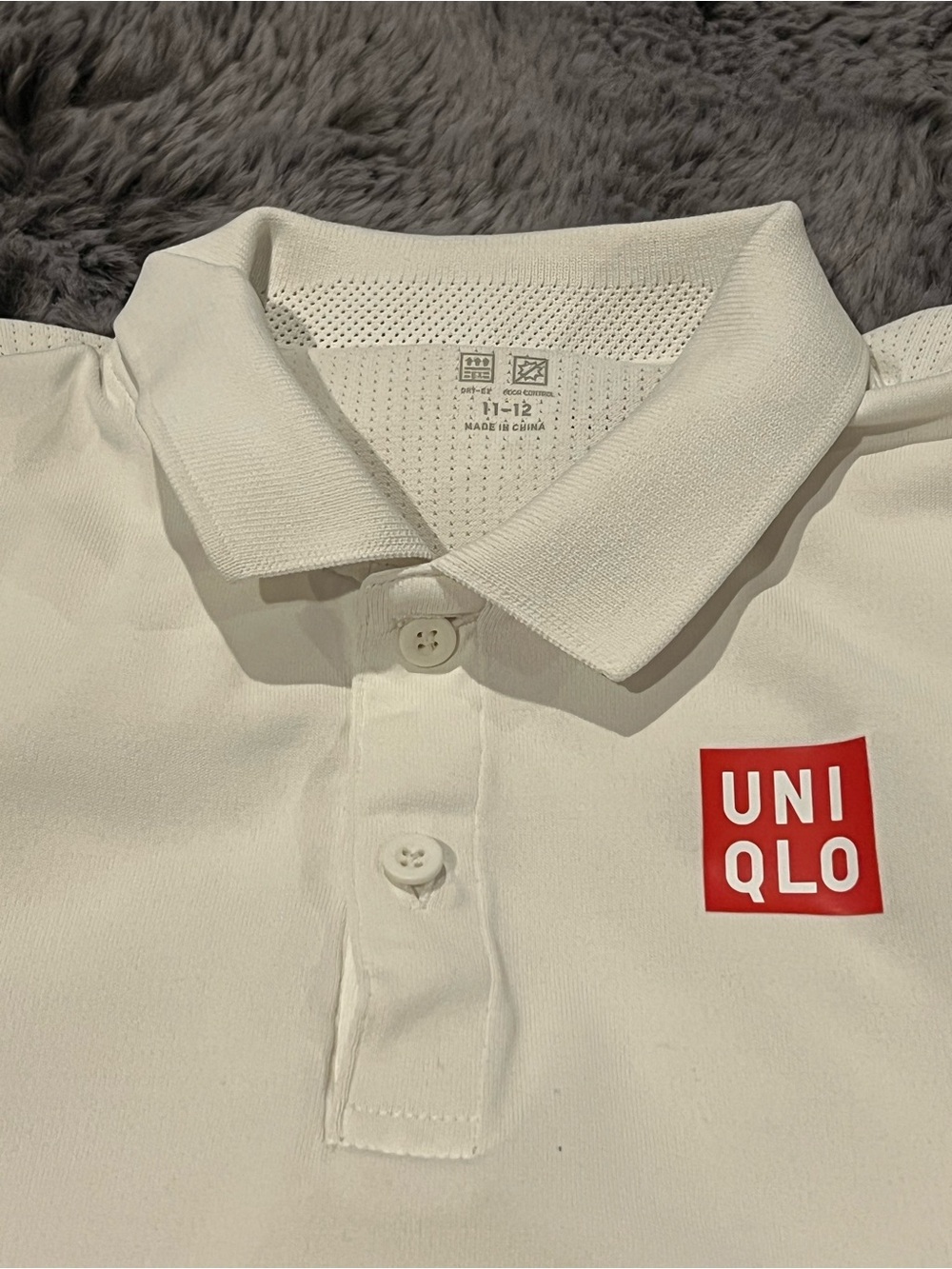 UNIQLO boys White athletic Polo Shirt